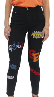 Jeans con applicazioni