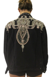 Giacca nera di jeans