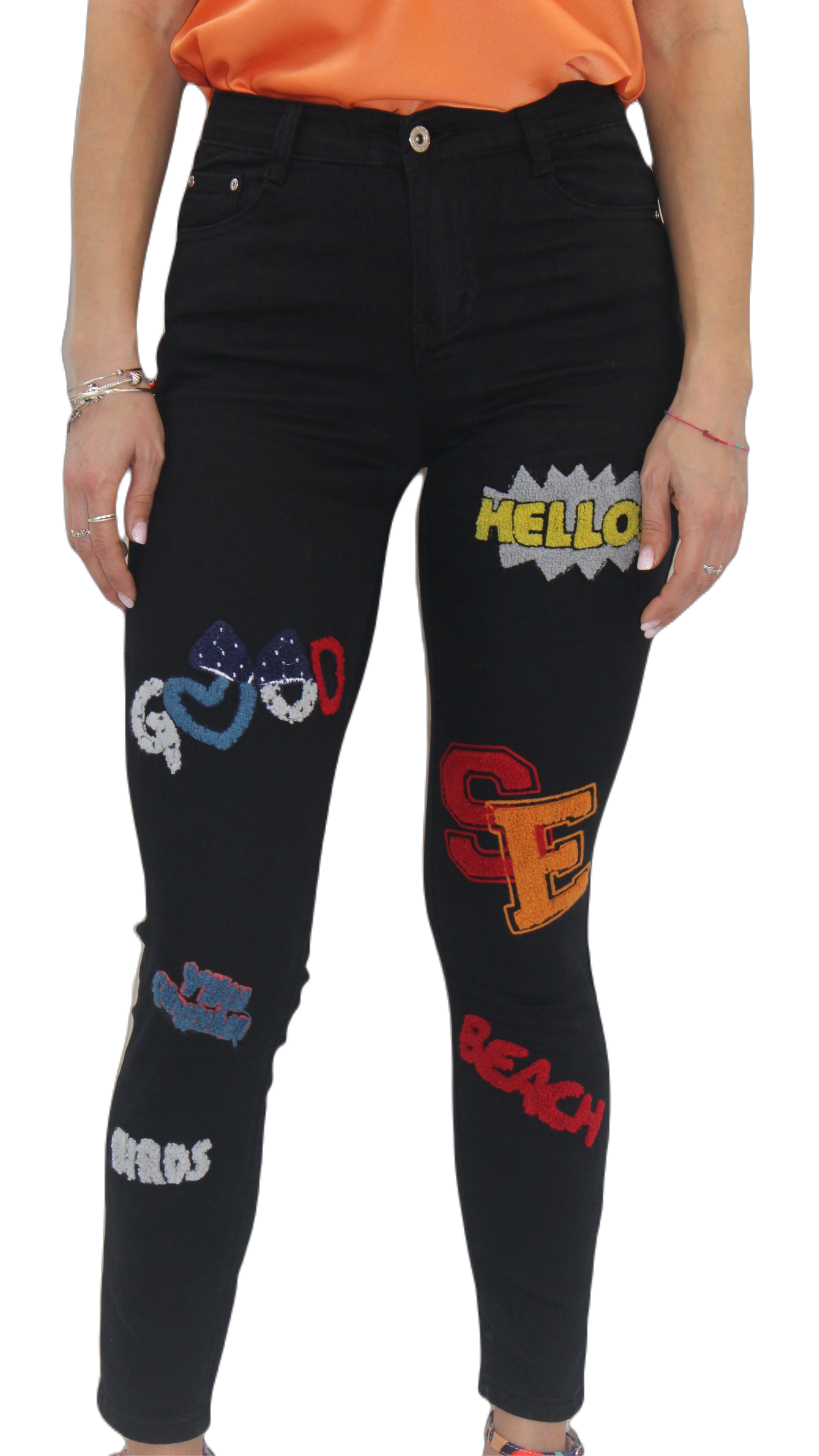 Jeans con applicazioni