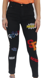 Jeans con applicazioni