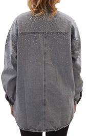 CAMICIA DI JEANS CON STRASS - JEANS