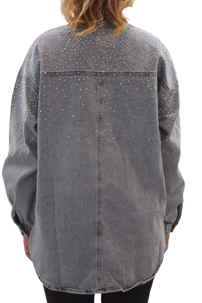 CAMICIA DI JEANS CON STRASS - JEANS