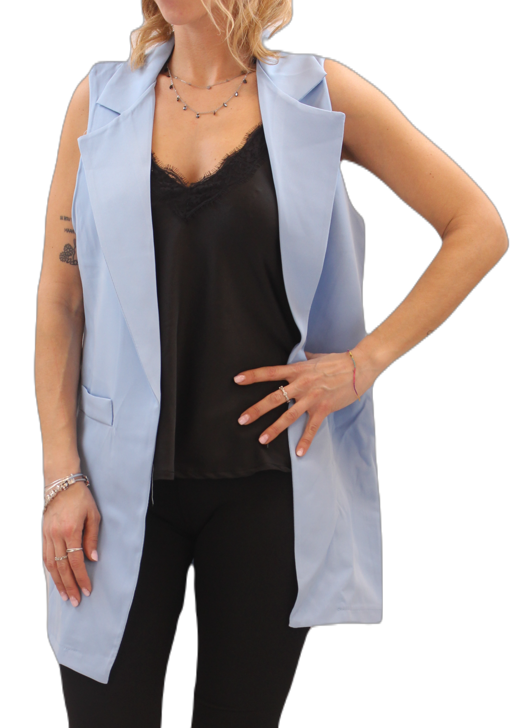 Gilet - celeste
