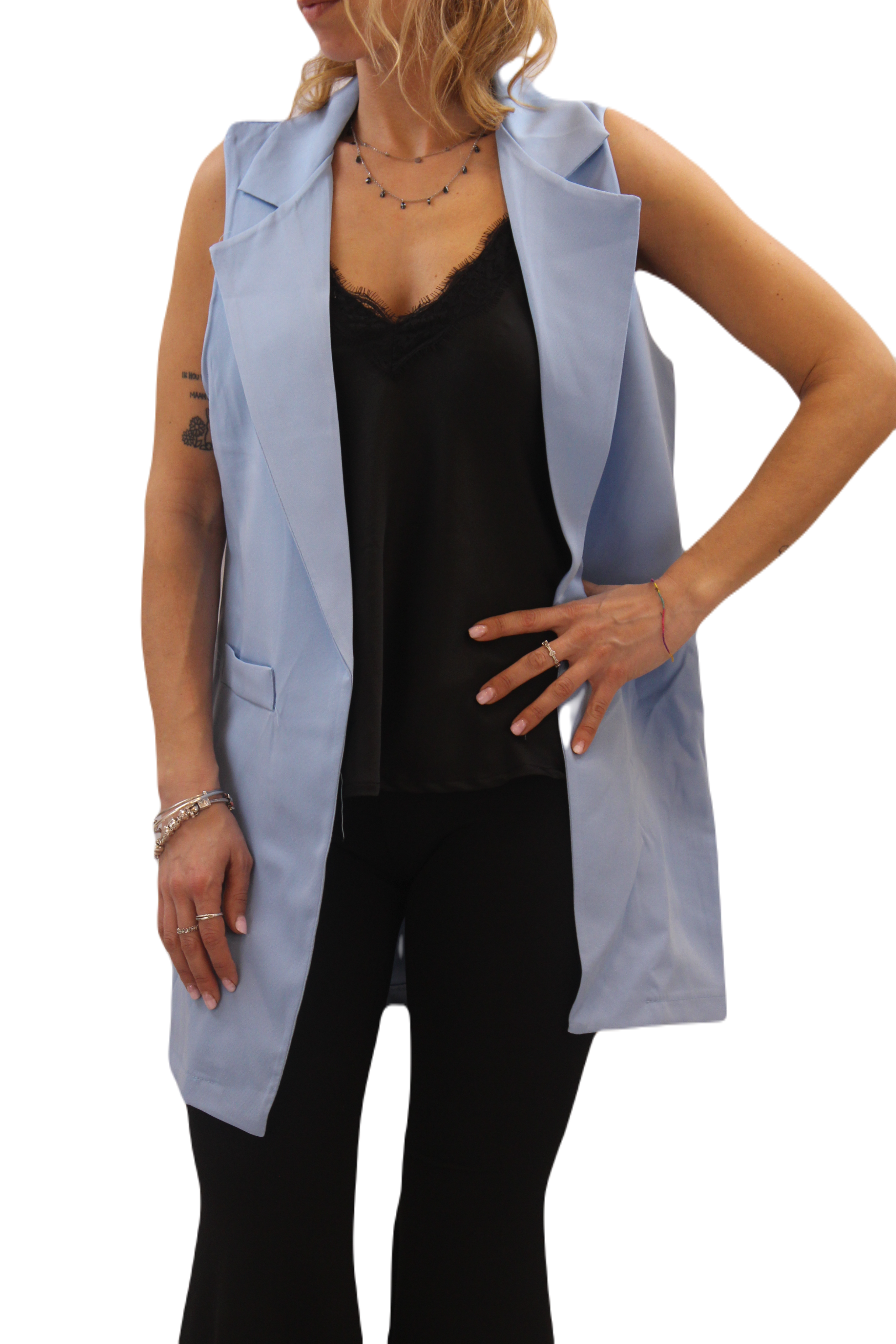 Gilet - celeste
