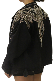 Giacca nera di jeans