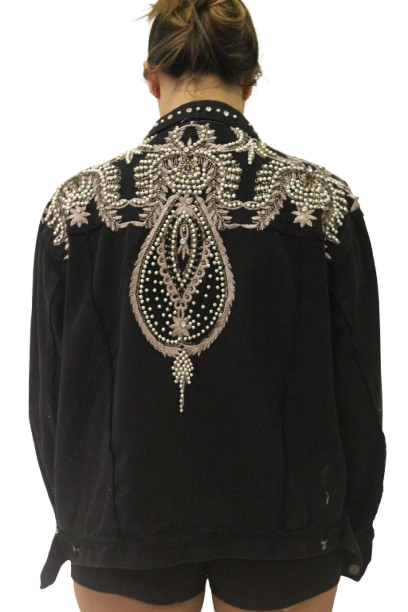 Giacca nera di jeans