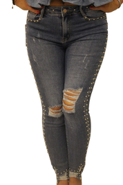 JEANS CON BORCHIE - JEANS