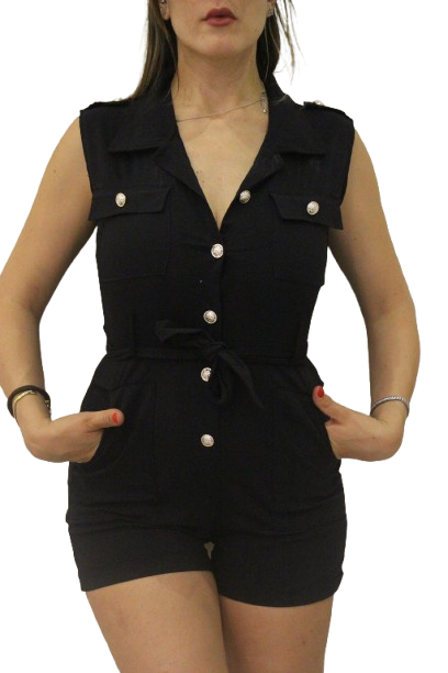 Salopette con bottoni