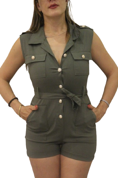 Salopette con bottoni